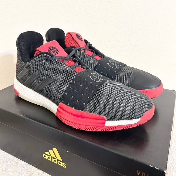 Adidas Harden Vol. 3 Black/Red size 12 MEN’S BASKETBALL SHOES - Picture 2 of 9
